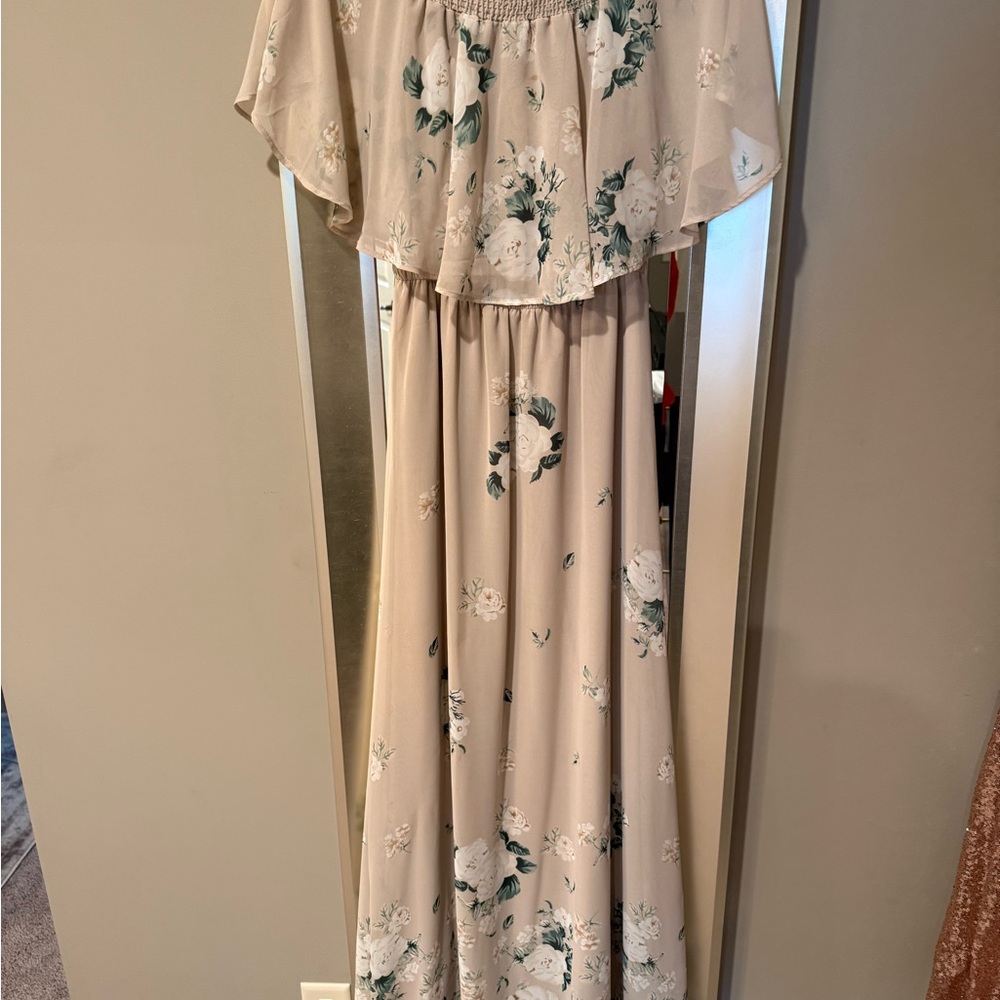 Show Me Your MuMu Floral Cream Maxi Dress